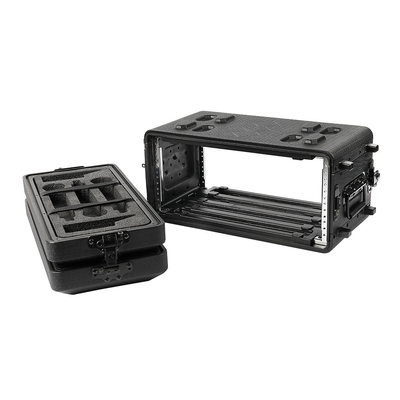 Easy Carry 4U 4 Space Shallow Rack Case Black PE 10 &quot;Sâu không thấm nước