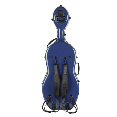 Kích thước đầy đủ Vỏ cứng bằng sợi thủy tinh bền Cello có bánh xe Màu xanh lam