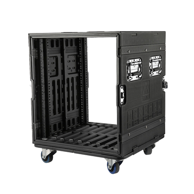 PE 20 &quot;Độ sâu 14U Hộp đựng giá đỡ chuyến bay có bánh xe hai nắp