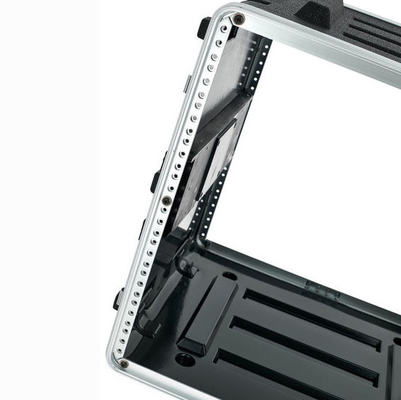 4 ổ khóa xoắn Hộp đựng giá đỡ màu đen 17 &quot;Độ sâu 10u Hộp đựng giá đỡ cán 10u