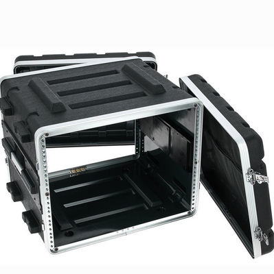 Vỏ giá đỡ ABS 8U 19 inch bền bỉ / Hộp đựng máy bay Pa Dj 4X Chốt xoắn hạng nặng