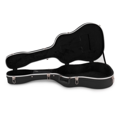 Đàn guitar acoustic kích thước đầy đủ màu đen Vỏ cứng ABS với dây đeo vai có đệm