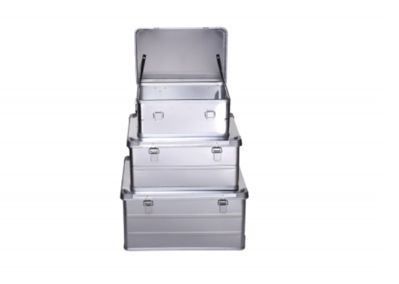 Trọng lượng nhẹ Hộp đựng dụng cụ bằng nhôm 2 chốt khóa Trọng lượng 33L-232L